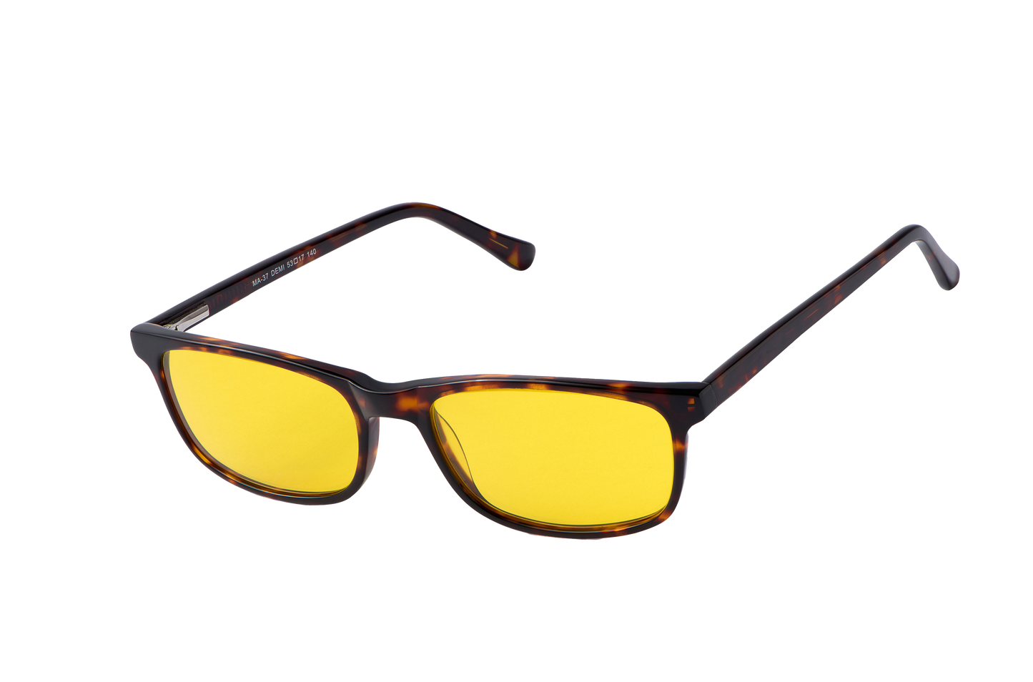 Tortoise Shell Light Sensitivity Glasses Angled View